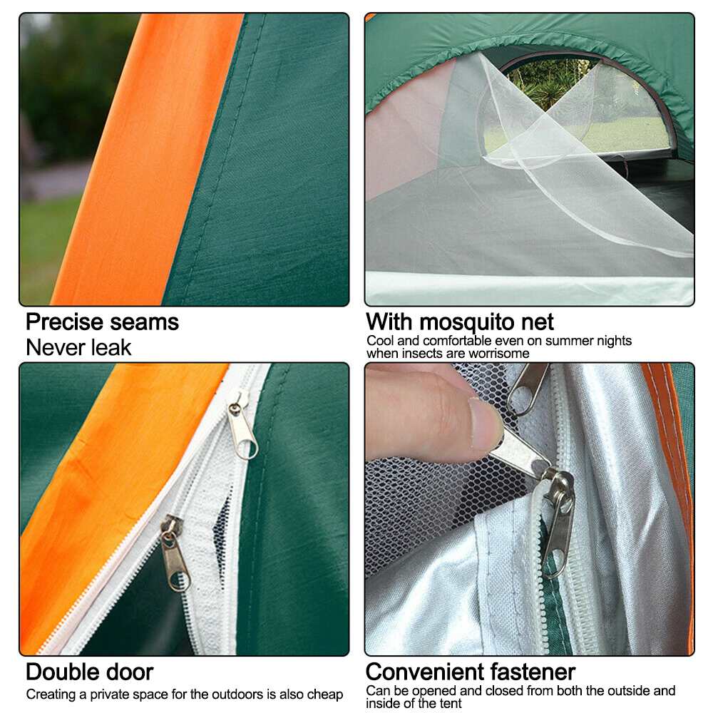 Cheap Goat Tents 3 4Person Outdoor Camping Automatic Quick Open Family Tent Fast Pitch Tent Fit Waterproof Sun Shelter Outdoor Instant Setup Tent   
